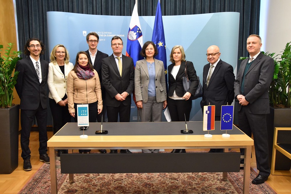 ITF Project Managers with Representatives from the Department for Development Cooperation and Humanitarian Assistance, Slovenian MFA.