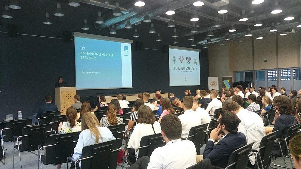 Iztok Hočevar, ITF Project Manager, delivering his keynote speech at MUNSC Salient 