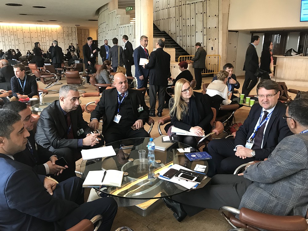 Amb Lovrenčič and Ms Beber Boštjančič met with Mr Essa Al Fayadh, Director General of Mine Action Directorate of Republic of Iraq, and the Iraqi delegation.