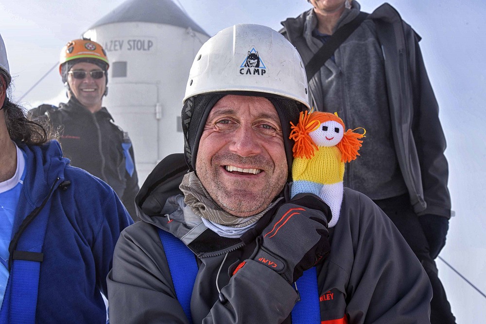 Željko Volaš on top of Triglav (Photo: Žiga Živulović jr./BOBO)