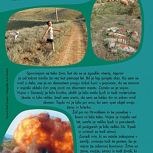 Among mines - special topic on mine problem in Slovenian children magazine