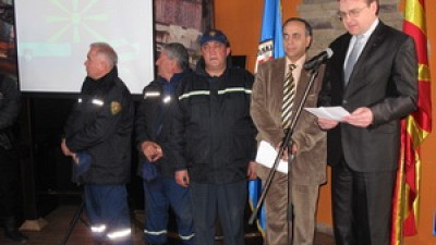 The completion ceremony at Lake Ohrid, Macedonia
