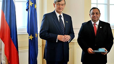 President of the Republic of Slovenia decorated Capt. Mohammad Al-Khashman with Order of Merit