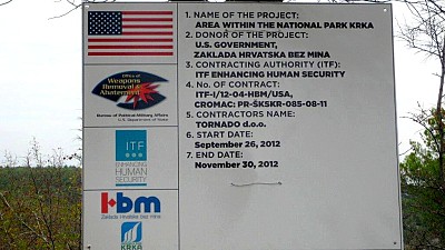 Demining works on the Project “Area of national park Krka” in Šibenik knin county in Croatia started in september 2012