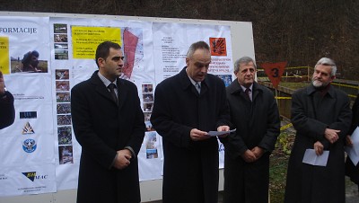 Official Opening Ceremony of the demining activities at the locations Pretis NIS in Municipality Vogošća, BH