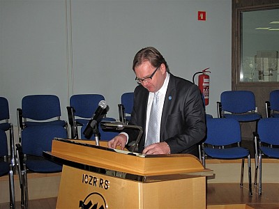 Mr Dorijan Maršič, ITF Director presenting ITF Intermediate Report 2013