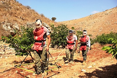ERW clearance of land using large-loop detector.