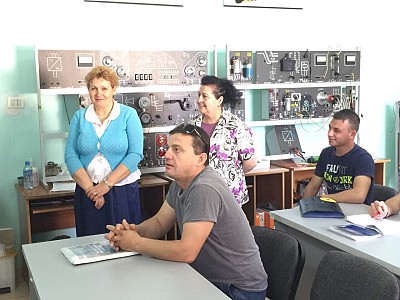 Students attending Electro-Domestic Appliances course at the Vocational Training Center in Tirana.