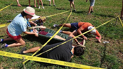 Scouts during one of the activities.