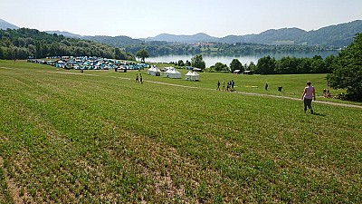Camp site at Velenje, Slovenia.