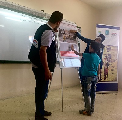 Risk Education Session in Mogair Primary School, Irbid Governorate 