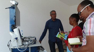 Training on usage of the telemedicine equipment, Santa Cruz.