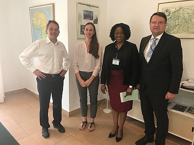 Staffan Tillander, Charge d’Affairs at Embassy of Sweden in Nigeria, Ida Höckerfelt, DCM, Chinwe Williams Chukwu, ITF/SAG DPM and Amb Lovrenčič, ITF Director.