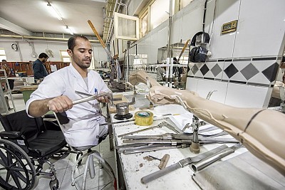 Victim assistance should not end with acquiring a prosthesis or orthosis; vocational training and access to employment are just as important in reaching psychosocial wellbeing of landmines/ERW victims. (Photo: Arne Hodalič) 