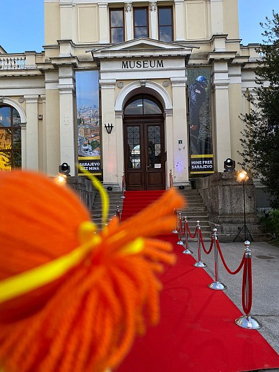 Minnie at the celebration venue